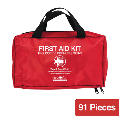 First Aid Central AZ-CSA2SN Type 2 25-Person Basic First Aid Kit, 91 Pieces FIRST AID CENTRAL