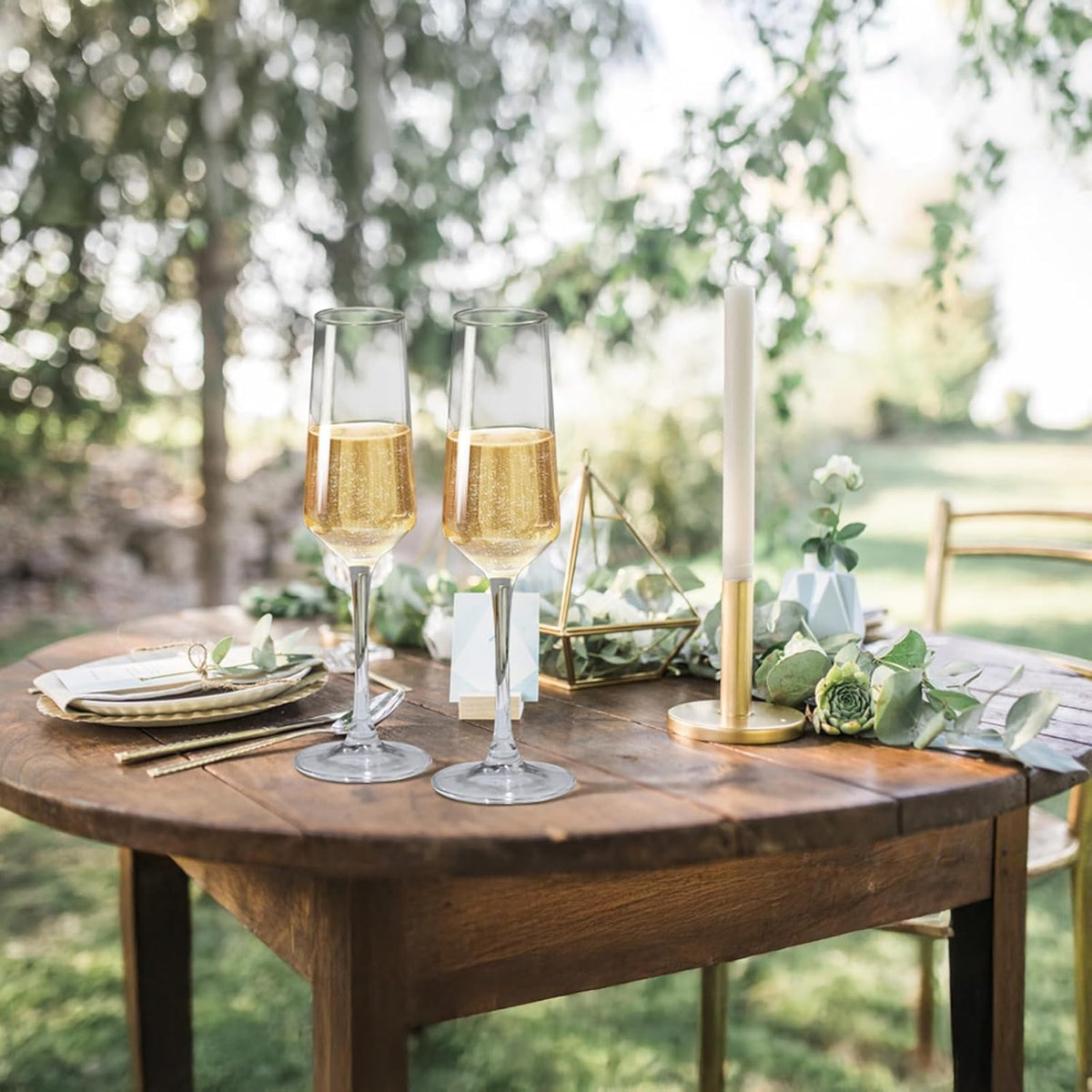 PARACITY Champagne Flutes 8.5OZ/250NL, Crystal Champagne Glasses Set of 2 🍁 All In One Marketplace Canada