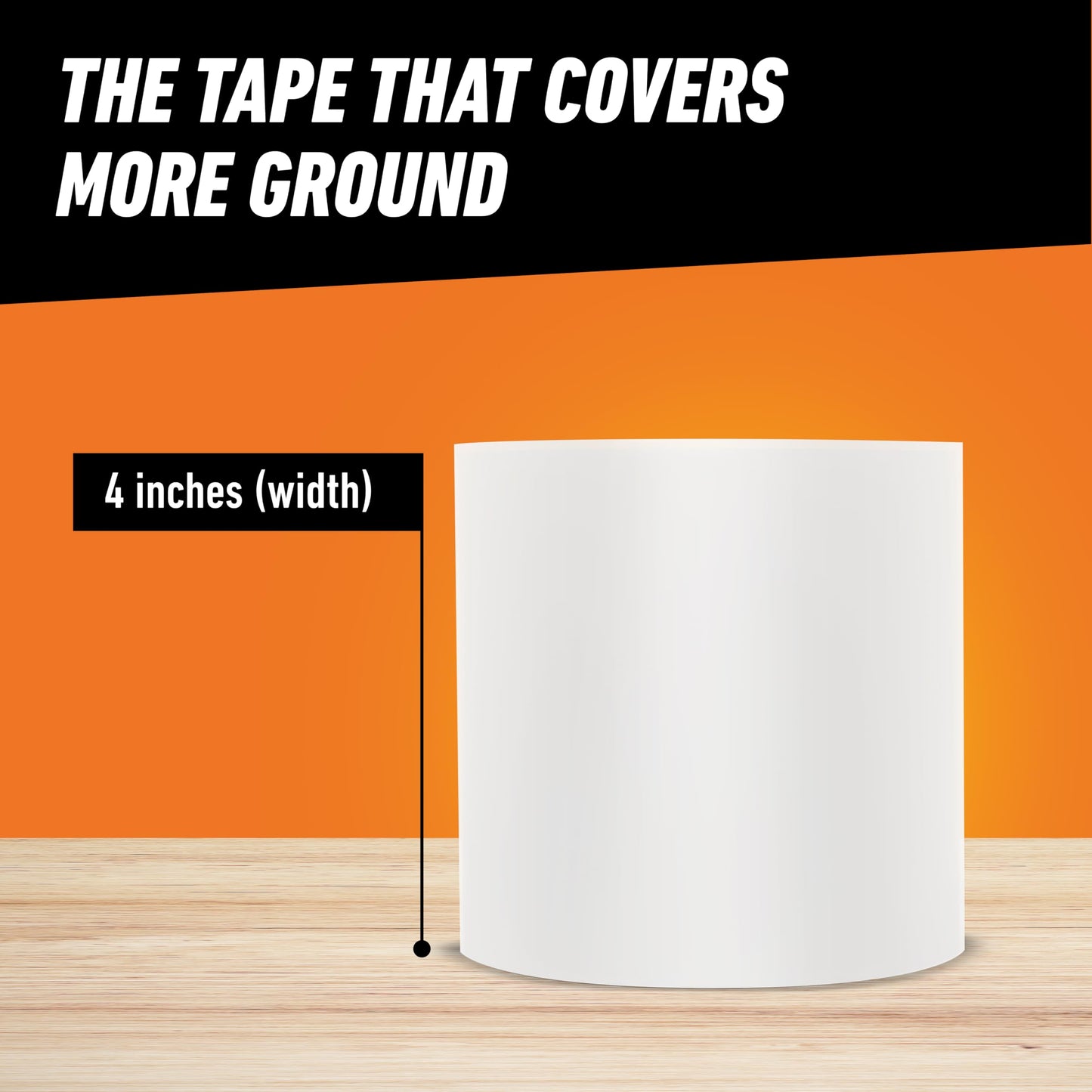 Gorilla Waterproof Patch & Seal Tape, Heavy-Duty, Instantly Seals, Works Underwater, Indoor/Outdoor, Flexible Permanent Bond, 4 in x 10 ft, White