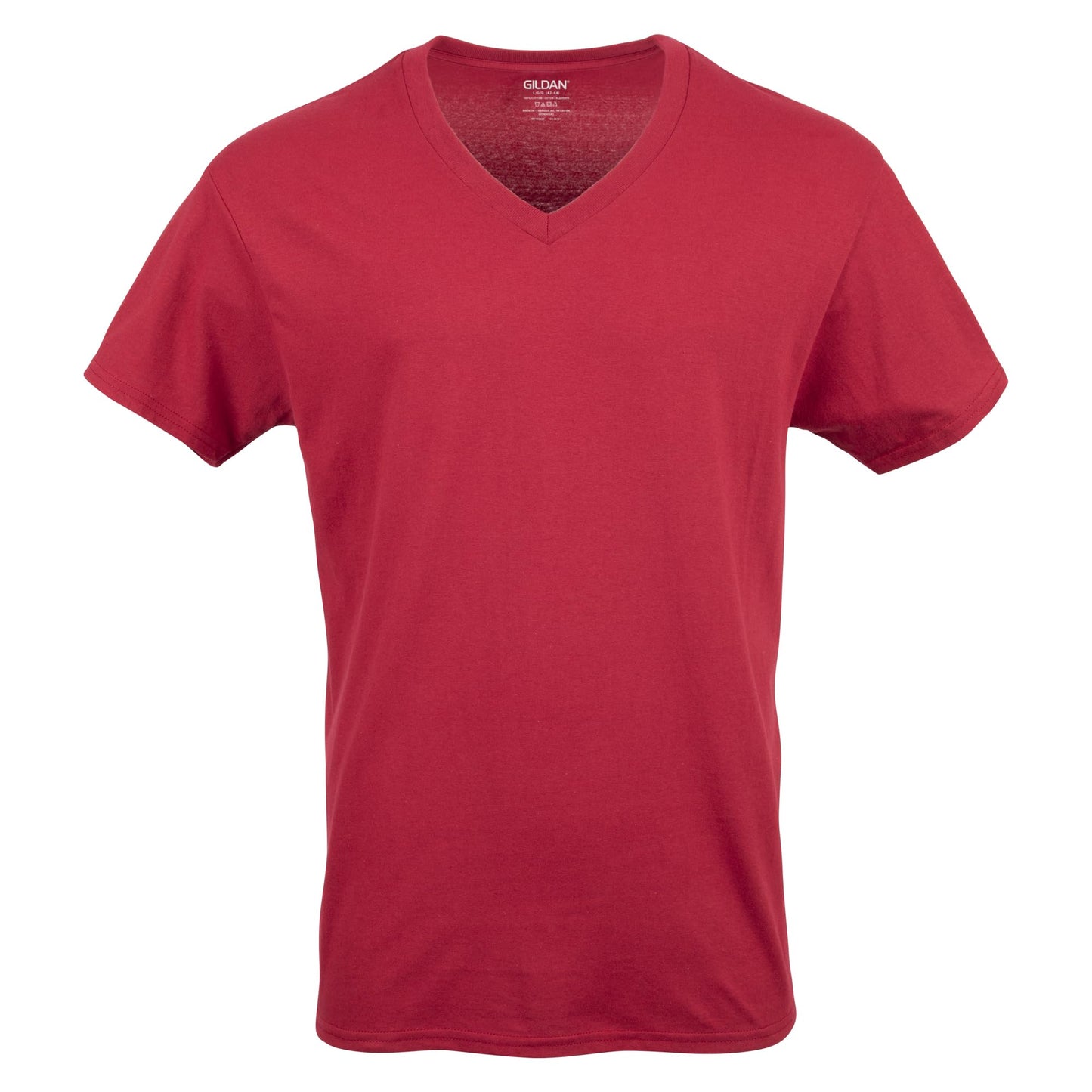 Gildan Men's V-Neck T-Shirts, Multipack, Style G1103, Navy/Charcoal/Cardinal Red (5-Pack), X-Large, Navy/Charcoal/Cardinal Red (5-Pack), X-Large Gildan