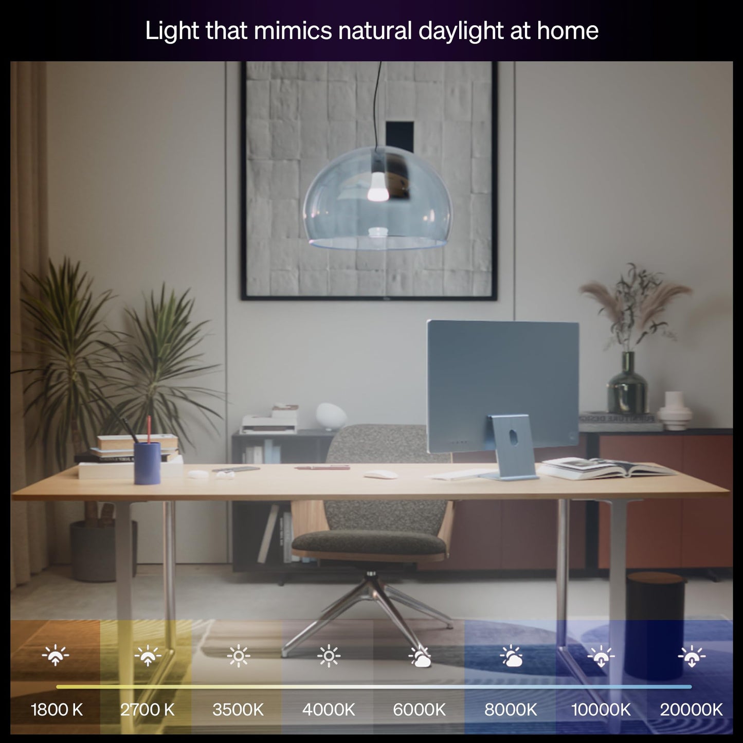 Philips Hue Smart LED A19 Bulb, White and Color Ambiance, E26 Base, 9.5W, Full Spectrum Light 1000K-20000K, 1100 Lumens, Dimmable, Works with Alexa, Google Assistant, and Apple Home, 1 Pack Philips Hue