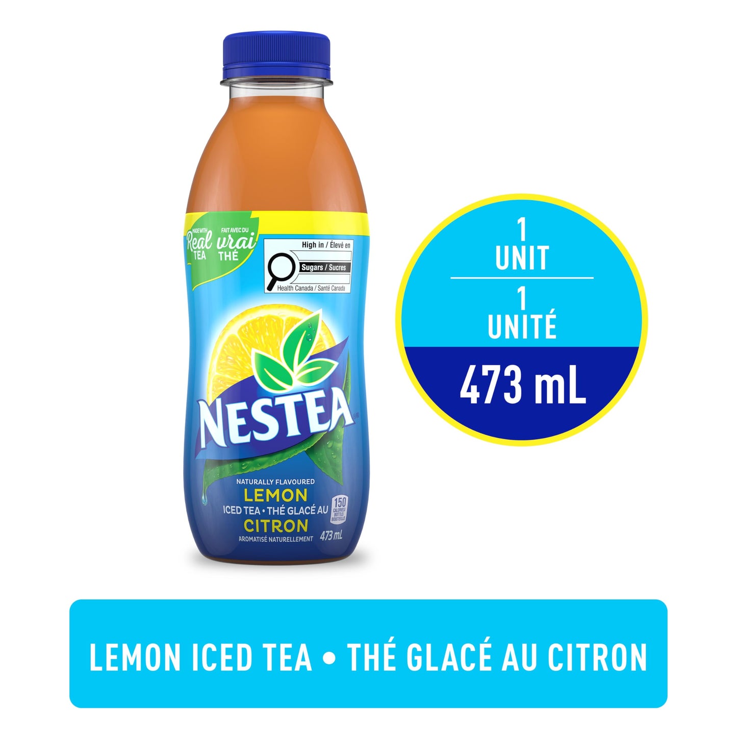Nestea Naturally Flavoured, Lemon Iced Tea, 473mL, 12 Count Nestea