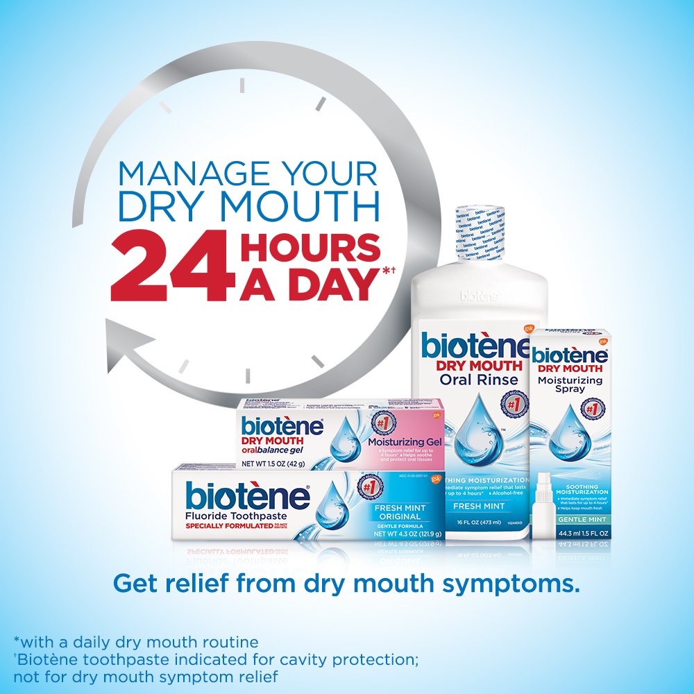 Biotene Dry Mouth Moisturizing Mouthwash Fresh Mint, 1L - Available at All In One Marketplace Canada