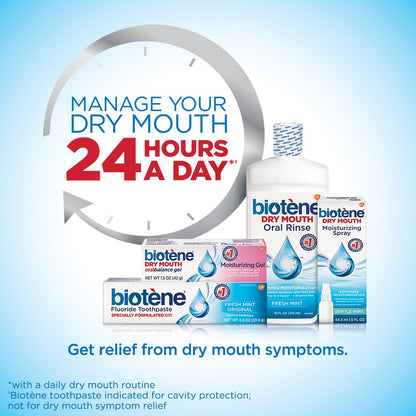 Biotene Dry Mouth Moisturizing Mouthwash Fresh Mint, 1L - Available at All In One Marketplace Canada