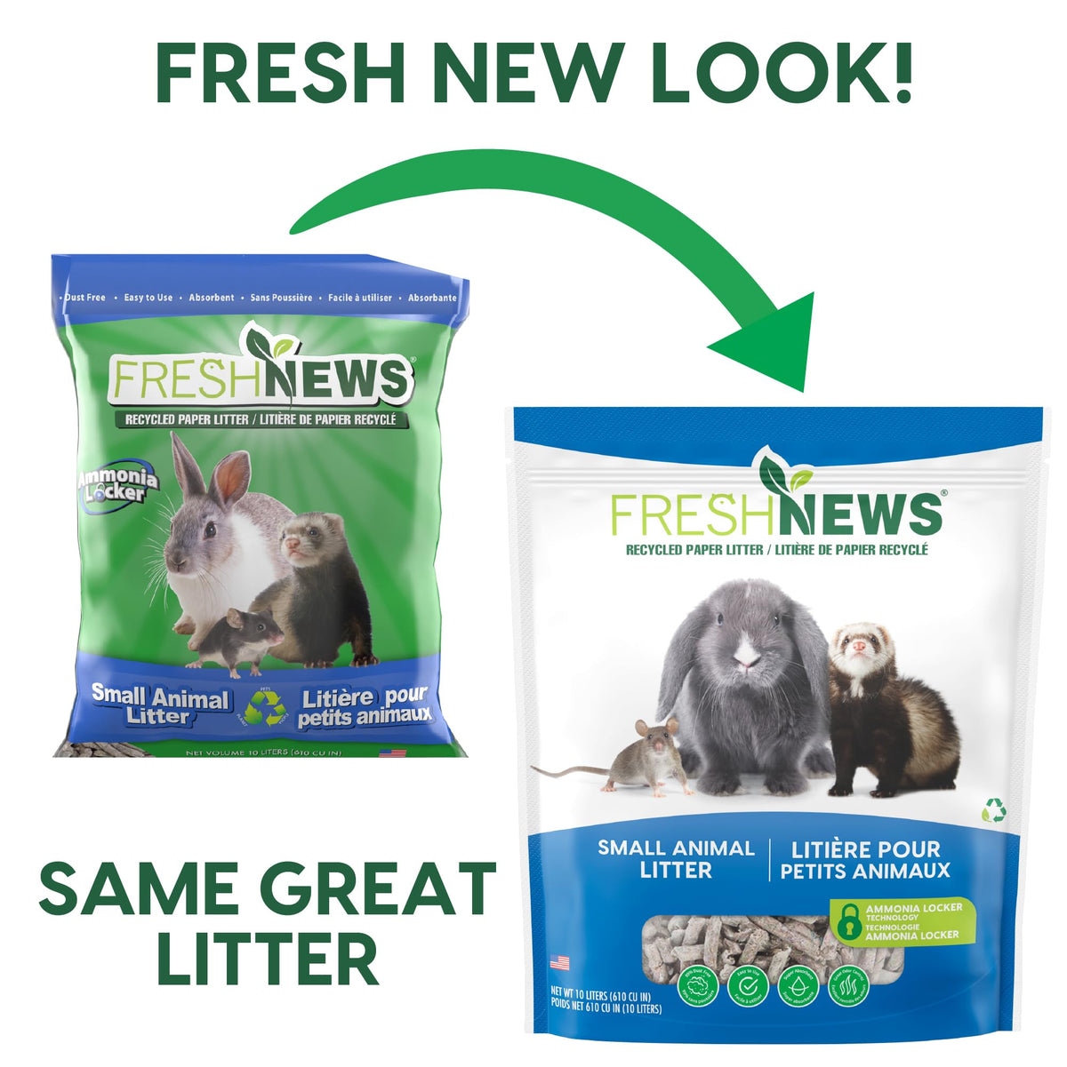 Fresh News Paper Small Animal Litter, 10,000cc Gray 1 Count (Pack of 1)