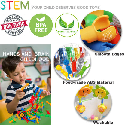 170 Pcs STEM Building Blocks Toys for Kids Ages 4-8, Birthday Gifts Boys 🍁 All In One Marketplace Canada