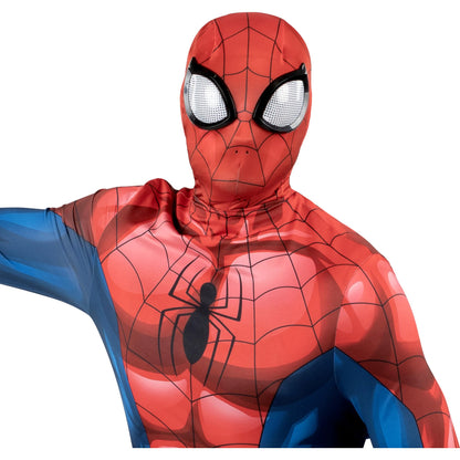 Accessoire de déguisement d'Halloween officiel MARVEL Spider-Man Zentai pour adulte - Masque de luxe en élasthanne extensible deux directions avec yeux moulés