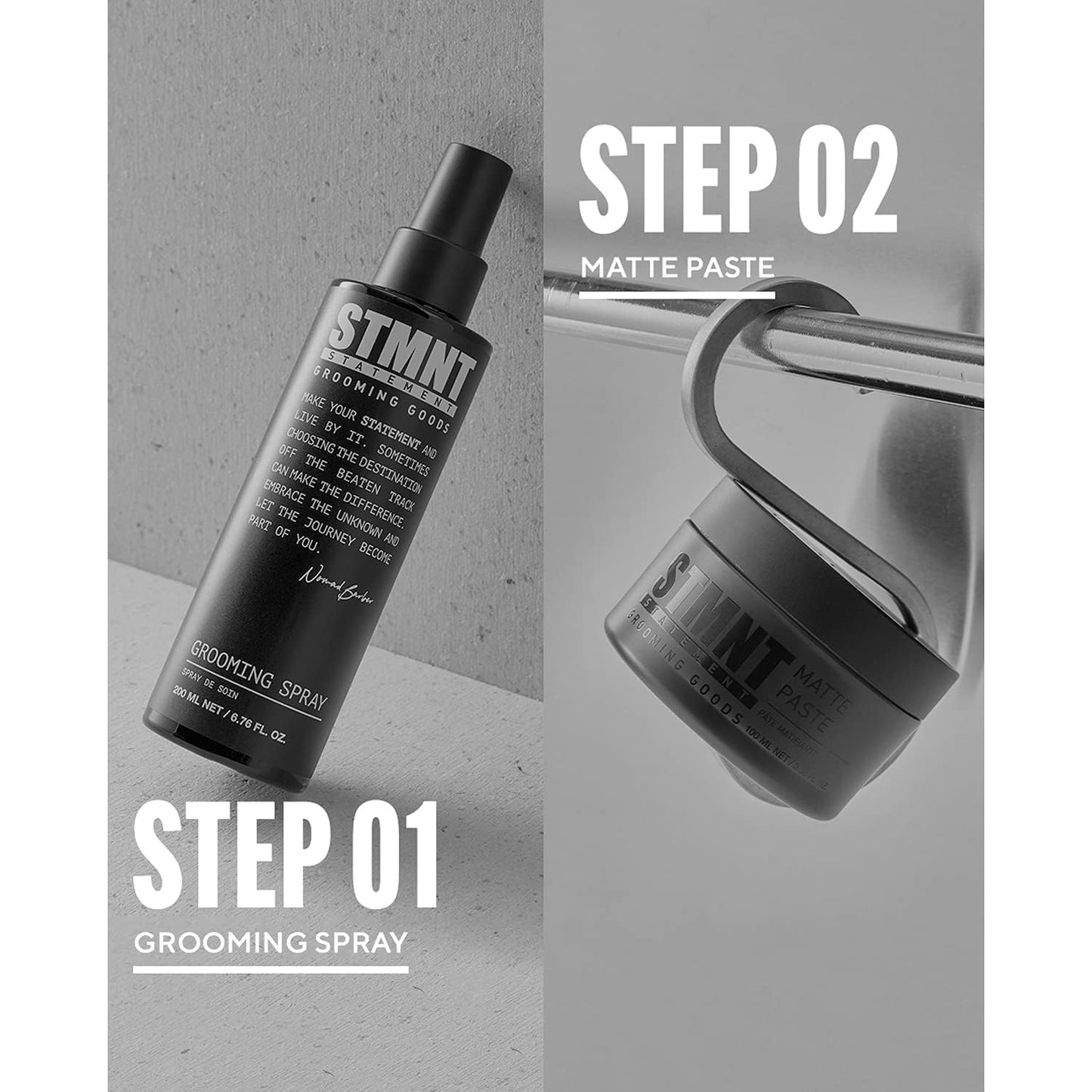 STMNT Grooming Goods Grooming Spray, 6.7 oz | Natural Finish | Thicker Hair Feel | Non-Sticky STMNT