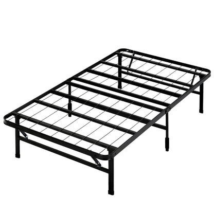 ZINUS SmartBase Tool-Free Assembly Mattress Foundation / 14 Inch Metal Platform Bed Frame/No Box Spring Needed/Sturdy Steel Frame/Underbed Storage, Black, Twin, Regular Zinus