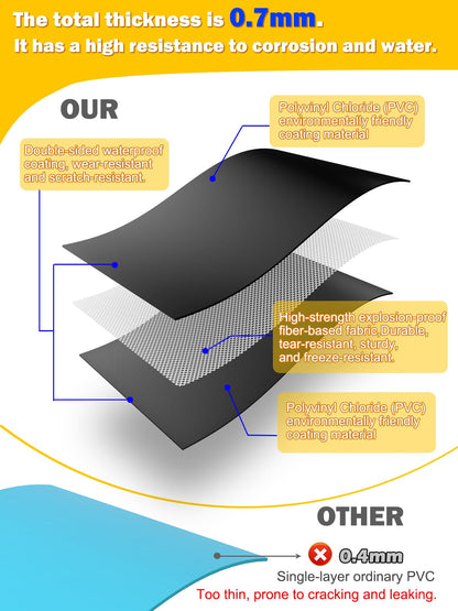Abimars 0.7mm Thicker Black Water Tubes for Pool Covers 6 Pack 8 FT 🍁 All In One Marketplace Canada