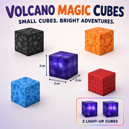 100pcs Magnetic Blocks with LED Lights,Volcano Building Cubes Set, Creative Sensory and STEM Toy for Kids Boys Girls Aged 3 4 5 6 7 8 9 10 11 12, Magnet Tiles Christmas Birthday Gifts for Ages 3+ 🍁 All In One Marketplace Canada