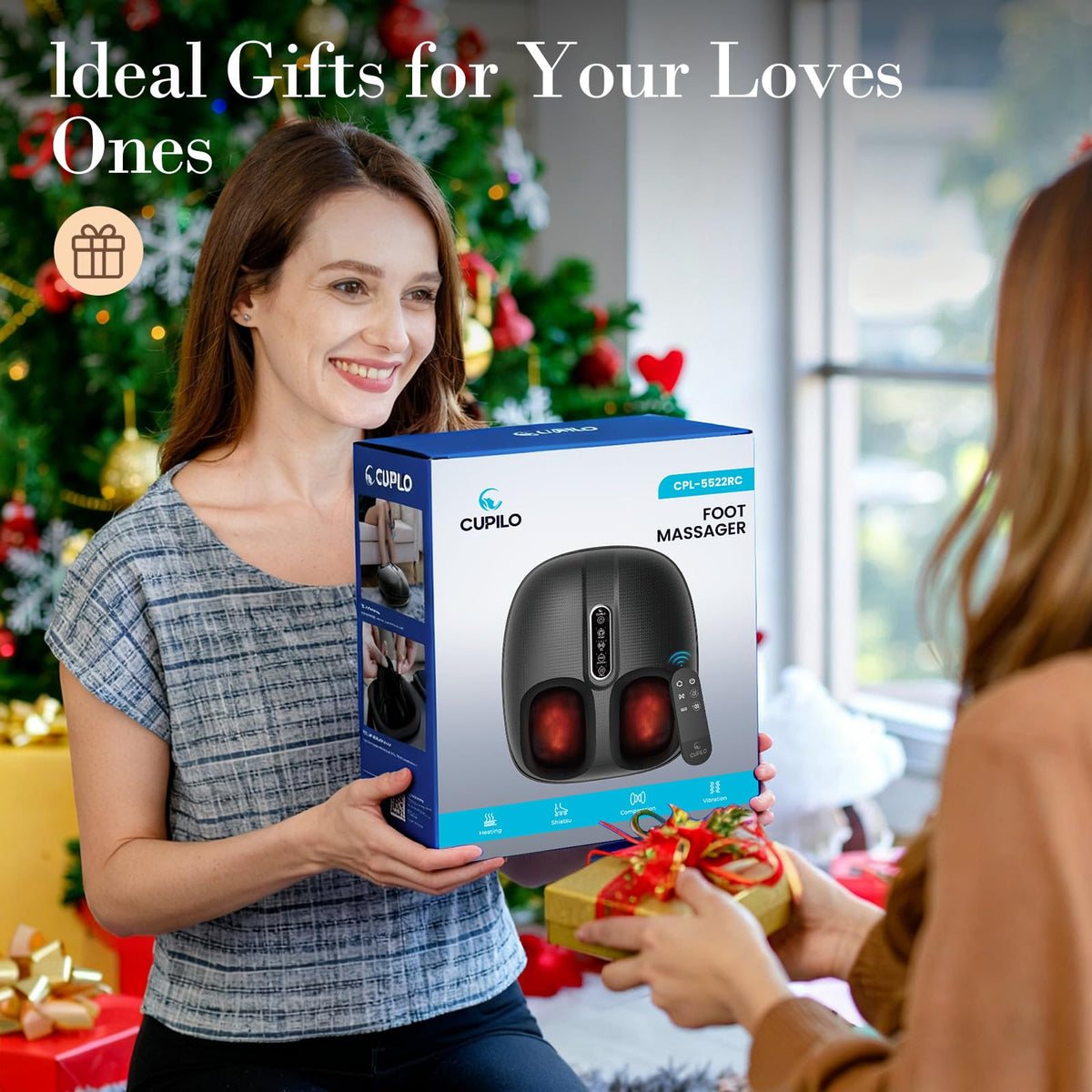 CuPiLo Foot Massager with Heat & Remote for Tired Feet, Up to Size 13 🍁 All In One Marketplace Canada