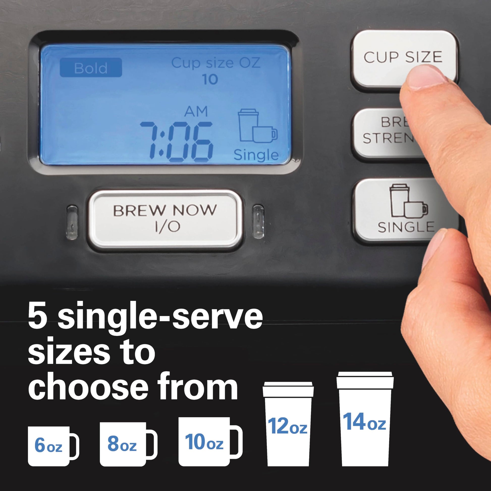 Hamilton Beach FlexBrew Trio 3-Way Coffee Maker, Single Serve & 12 Cup Drip Coffee Maker, Pod & Ground Coffee Compatible, Fast Brewing, Programmable, 56 oz Reservoir, Black (49902C) - Available at All In One Marketplace Canada