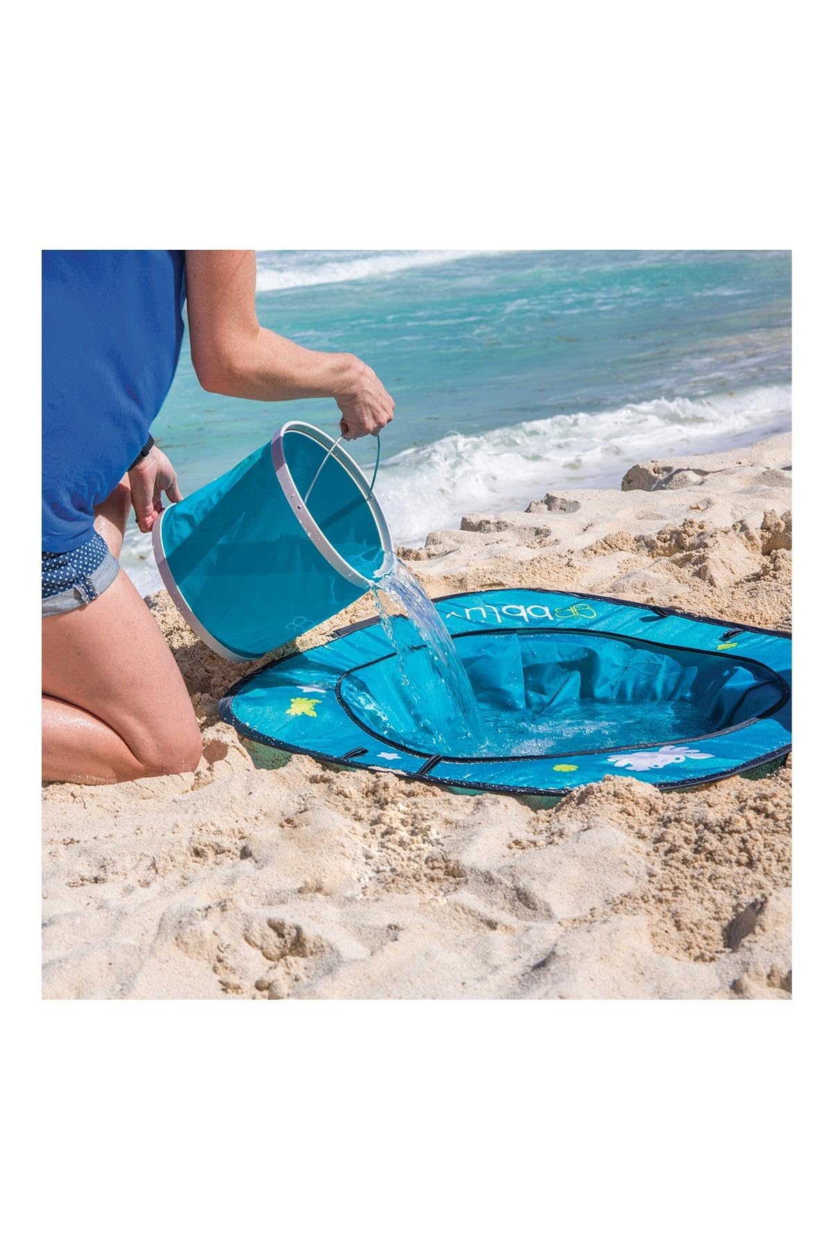 bblüv Arenä Pop-Up Beach Pool for Infants - Easy Clean - Waterproof Material- Instant Setup - Compact Foldable Bucket - Safe Cooling Space - Anchors for Stability - Ultimate Summer Fun for Your Baby bblüv