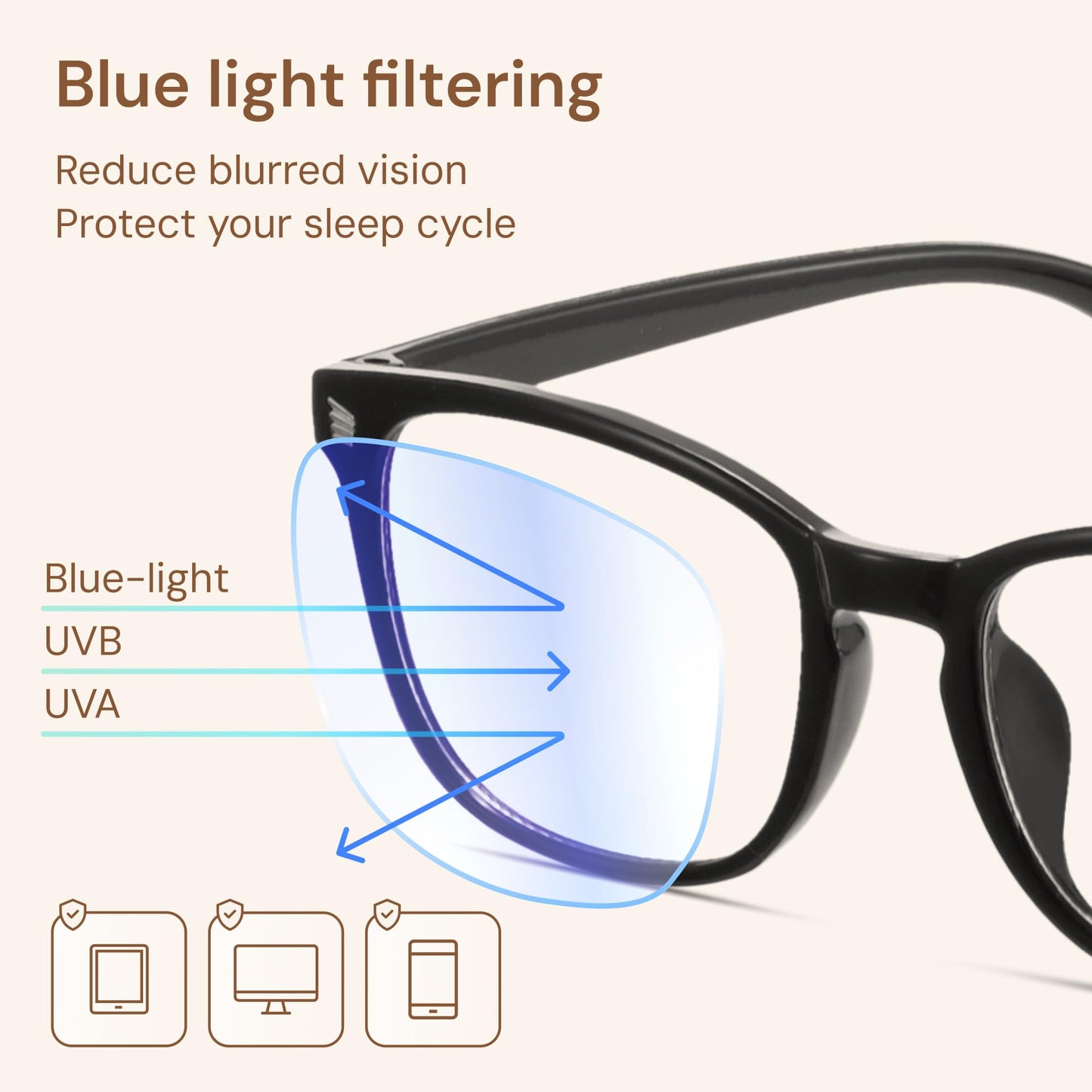 Gaoye Blue Light Blocking Glasses, Fashion Square Fake Nerd Eyewear Anti UV Ray Computer Gaming Eyeglasses Women/Men - Available at All In One Marketplace Canada