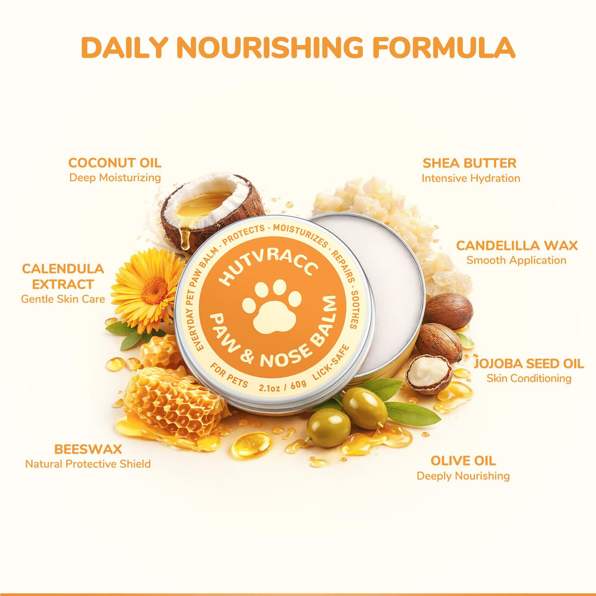 Lick-Safe Dog Paw & Nose Balm | 2.1 oz All Natural Wax with Coconut Oil 🍁 All In One Marketplace Canada