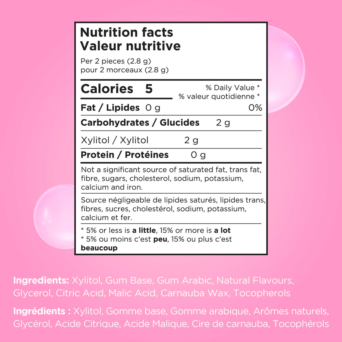PUR Gum, Bubblegum, Xylitol Gum, No Artificial flavour, 330 Count (6x55)