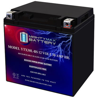 Mighty Max Battery YTX30L-BS -12 Volt 30 AH, 385 CCA, Rechargeable Maintenance Free SLA AGM Motorcycle Battery
