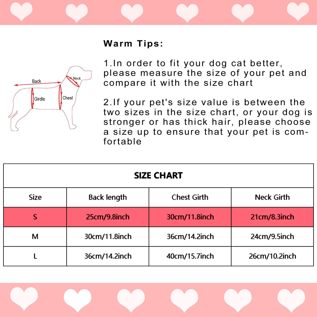 Dxhycc Knitted Dog Sweater Puppy Sweater Warm Pet Winter Clothes Cat Clothes Small Dogs Heart Sweaters for Cold Weather (Pink, S) 🍁 All In One Marketplace Canada