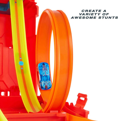Hot Wheels Track Builder Unlimited Fuel Can Stunt Box Playset & Car Hot Wheels