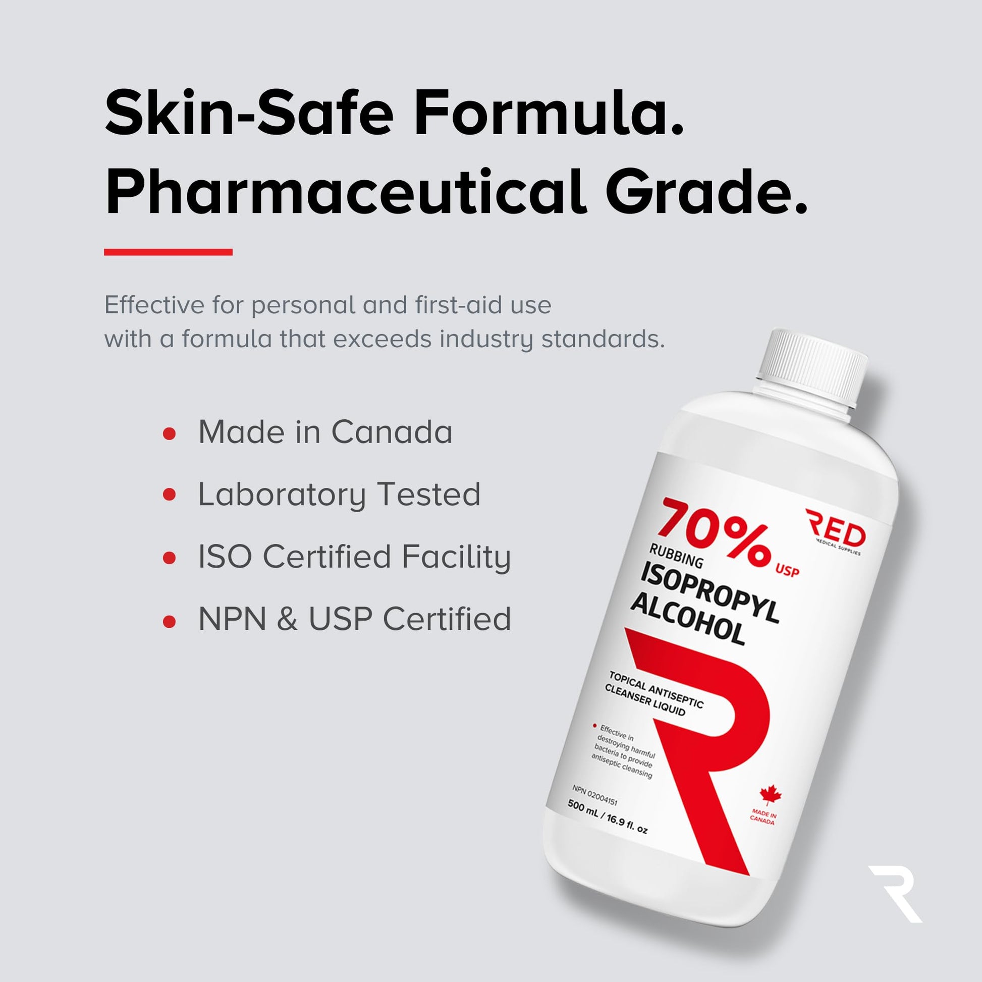 Isopropyl Rubbing Alcohol 70%, 500 mL - Pharmaceutical Grade, Surface & Screen Cleaner - 2 Bottles + Free Trigger Spray
