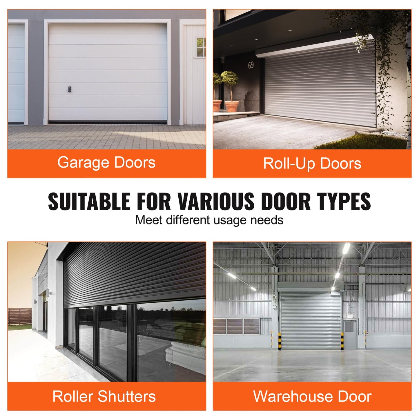 VEVOR Garage Door Seals Bottom Rubber, U Shape +O Ring Combination Garage Door Bottom Weather Seal, 20ft Weatherproofing Garage Door Seal, 5/16 inch T-ends and 3 3/4 inch Width, for Doors, Black VEVOR