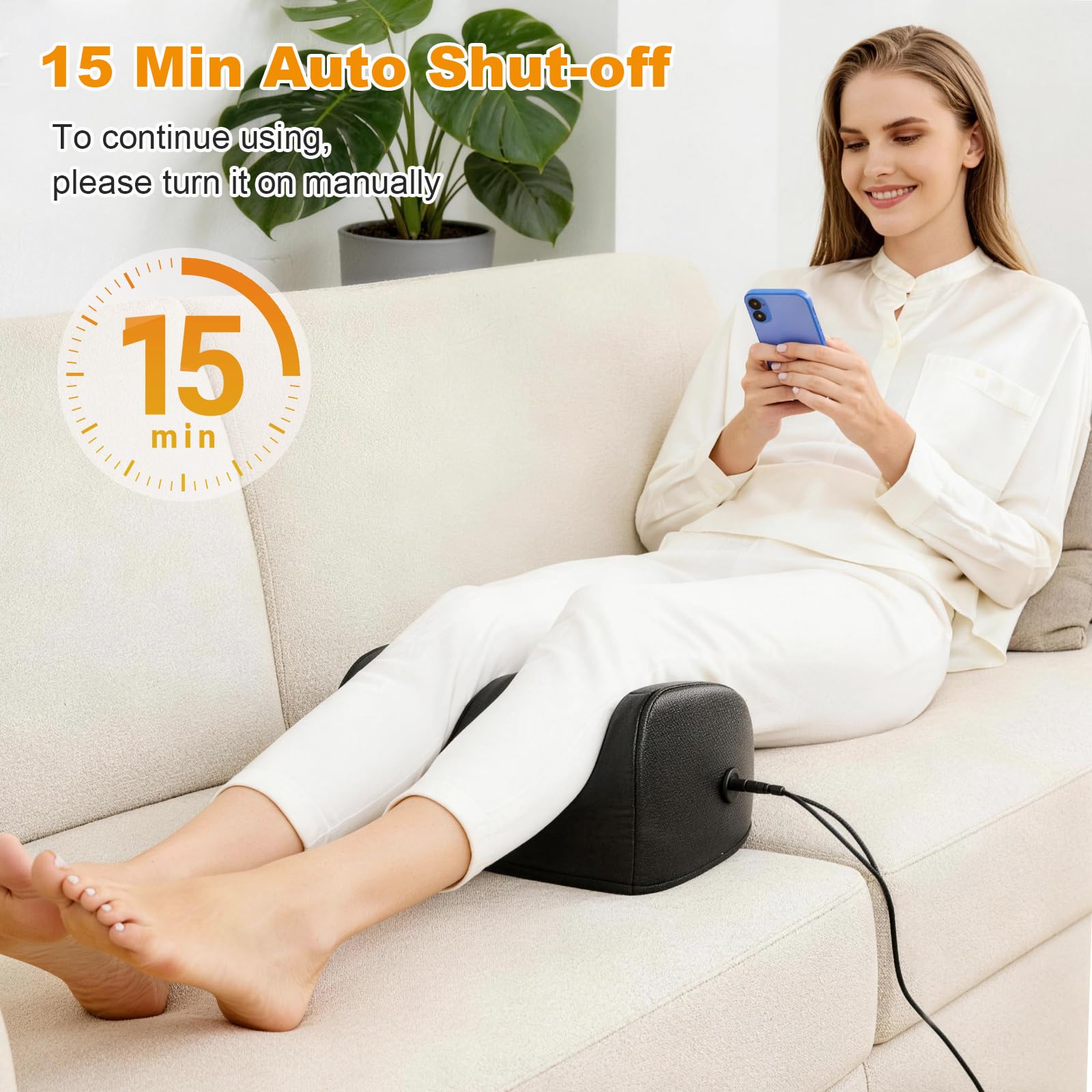 LINGTENG Foot Massager with Heat, with Massage Rollers, 3 Settings, Bi-Directional Rotation, Shiatsu Calf Massager for Calf, Foot and Sole Massage, Gift for Mum, Dad and Friends - Available at All In One Marketplace Canada