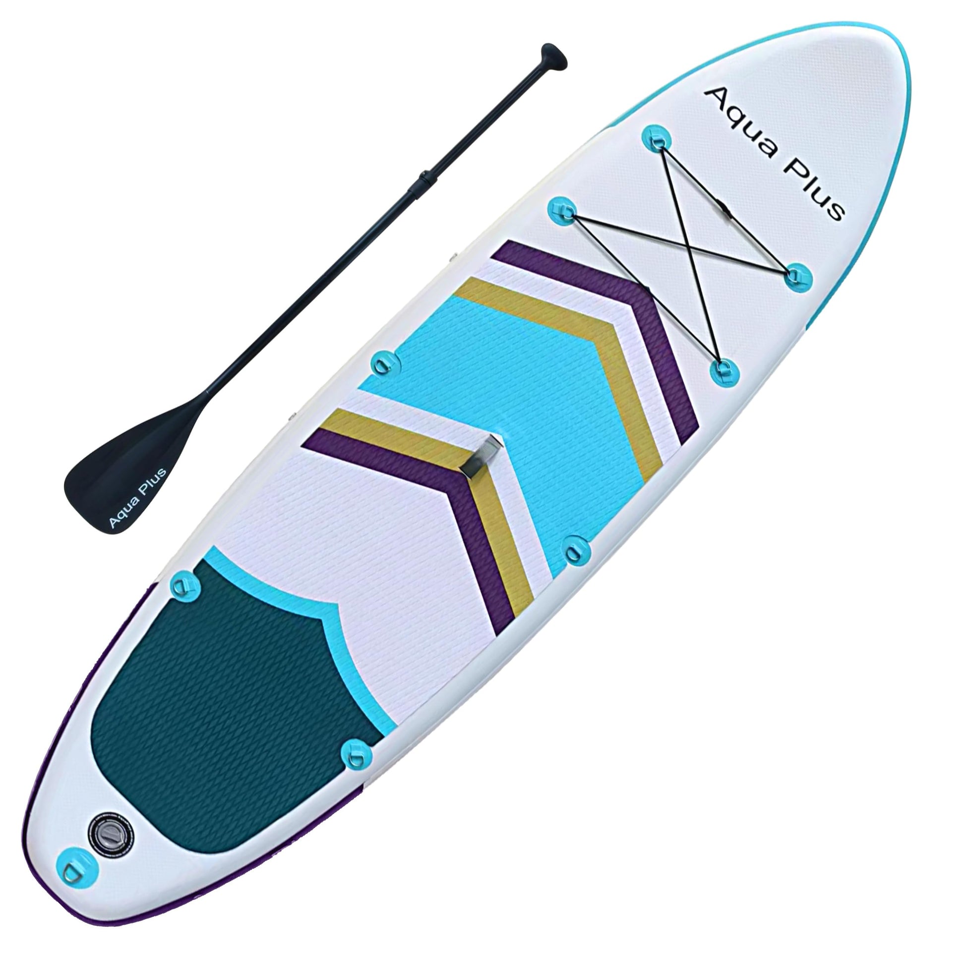Aqua Plus 6inches Thick Inflatable SUP for All Skill Levels Stand Up Paddle Board,Paddle,Pump,ISUP Travel Backpack, Leash,Shoulder Strap,Youth,Adult Inflatable Paddle Board