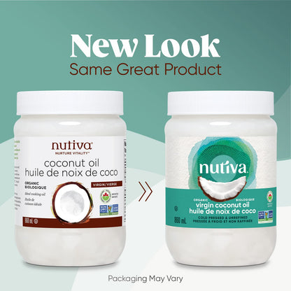 Nutiva Organic Coconut Oil Virgin, 860Ml
