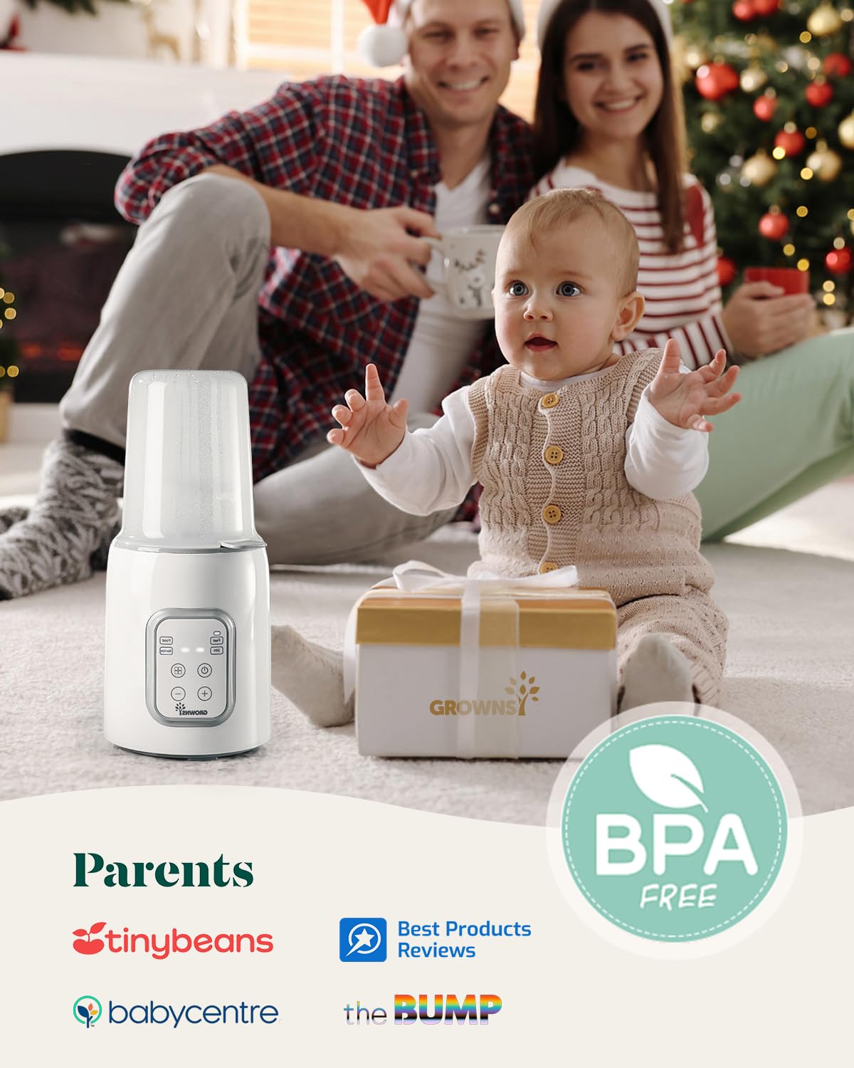 Bottle Warmer, GROWNSY 8-in-1 Fast Baby bottle Warmer with Timer LCD Display Accurate Temperature Control for Breastmilk or Formula - Available at All In One Marketplace Canada
