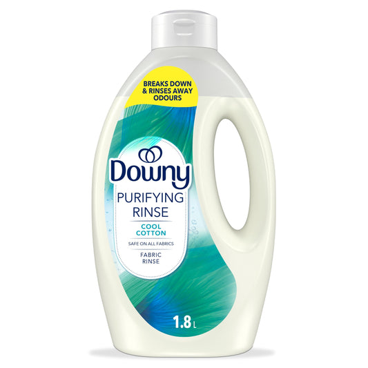 Downy Purifying Rinse Laundry Odour Remover, Cool Cotton Scent, Fabric Softener and Laundry Odour Removal Rinse, Fights Odours at the source, HE Compatible, 1.83 L