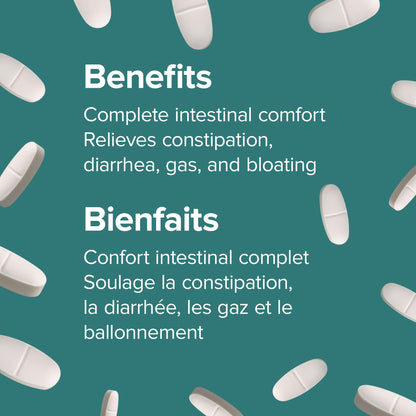 Webber Naturals The Right Fibre4 IBS Intestinal Discomfort Tablets, 150 Tablets, Fibre Supplement for Digestive Health, Low-FODMAP, Vegan - Available at All In One Marketplace Canada