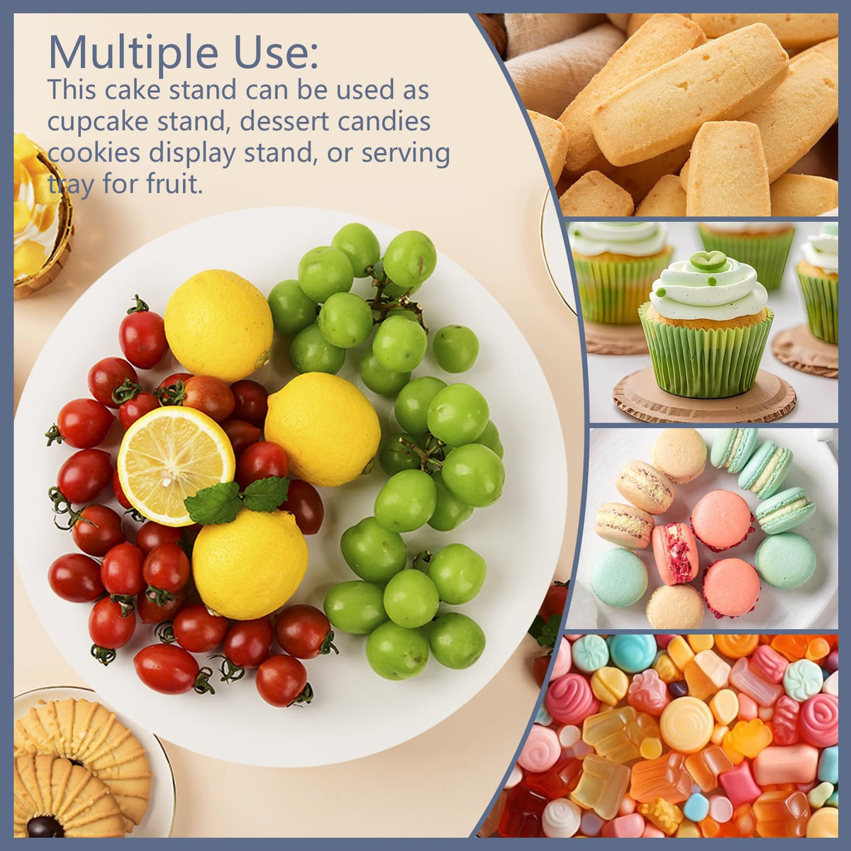 BPFY Ceramic White Cake Stand for Snacks and Cookies (Holds 10-Inch Cake) 🍁 All In One Marketplace Canada