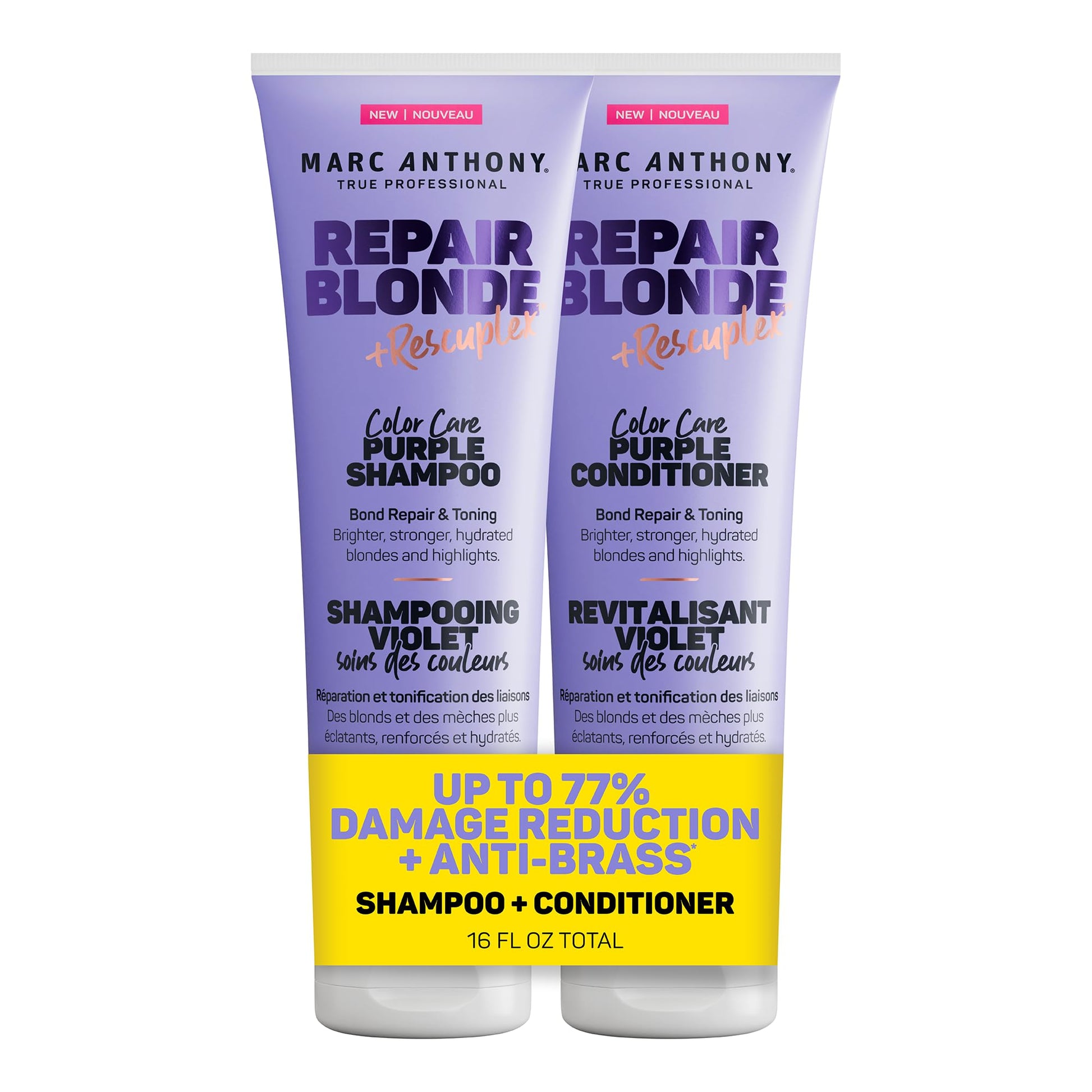 Marc Anthony Repair Blonde, Purple Toning Hair Shampoo & Conditioner Set Marc Anthony