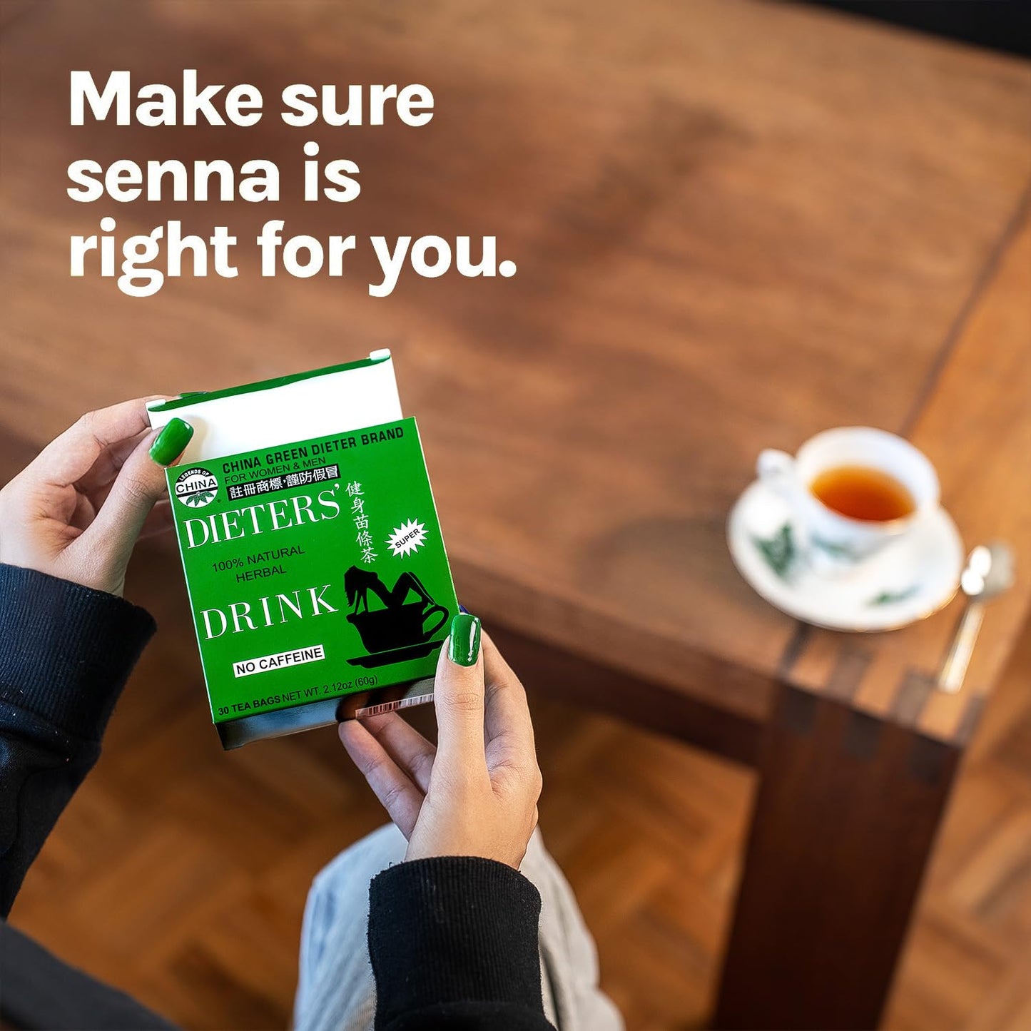 Uncle Lee's Senna Tea 3-Pack – Green Wellness Blend, Caffeine-Free 100% Natural Herbal Tea for Digestive Comfort, 30 Bags Each