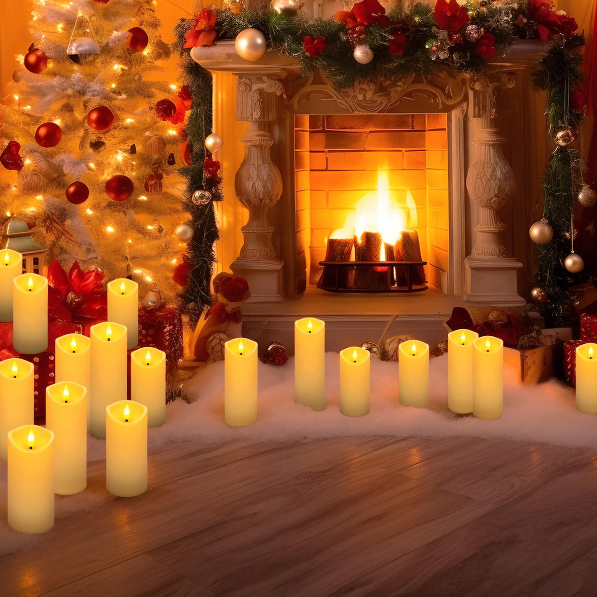 WREXCS 24 Pcs Flameless LED Candles, Battery Operated with Remote and Timer 🍁 All In One Marketplace Canada