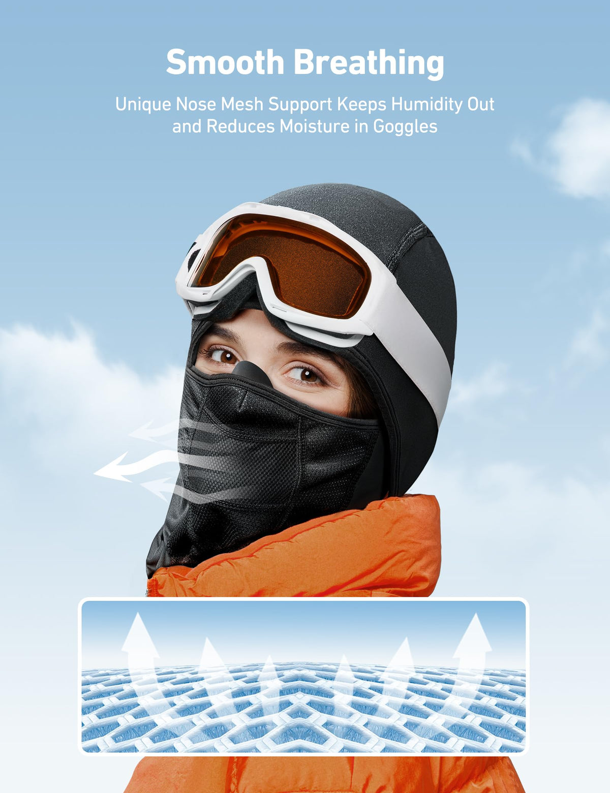 AstroAI Windproof Ski Mask Balaclava, Winter Weather Face Cover, Black 🍁 All In One Marketplace Canada
