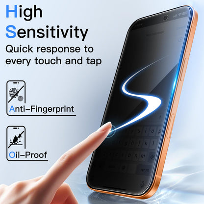 JETech Privacy Screen Protector for iPhone 17 Pro Max 6.9-Inch with Camera Lens Protector, Anti-Spy Tempered Glass Film, Easy Installation Tool, 2-Pack Each