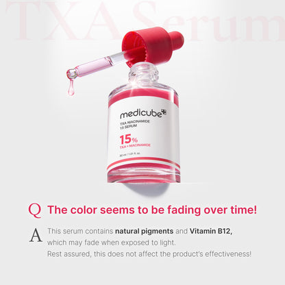 medicube TXA+Niacinamide 15% Glow Facial Serum for After Spot Care | All-in-One Daily Korean Skincare | Uneven Skin Tone, Texture, and Hydration Care | High-Potency Tranexamic Acid 5% | 1.01 fl.oz 30ml - Available at All In One Marketplace Canada