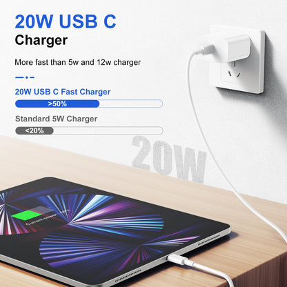 USB C Charger for iPhone 17 16 15,10FT USB C Cable and USB C Fast Charger Blcok for iPhone 17 16 Pro Max/17Air/17E/16E/16 Plus, iPhone 17 16 Fast Charging Cable iPad Pro 12.9/11 in,iPad -White