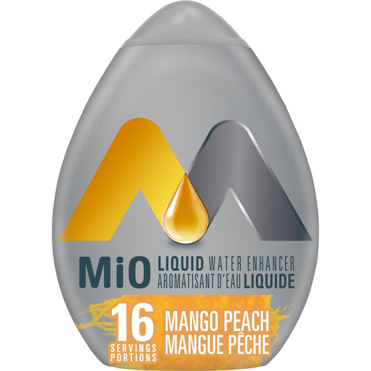 Mio Mango Peach Liquid Water Enhancer, 48 mL Bottle (Pack of 12)