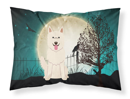 Taie d'oreiller décorative Caroline's Treasures BB2235PILLOWCASE, motif Halloween effrayant avec berger allemand blanc, tissu léger, ultra-doux et facile d'entretien, format standard