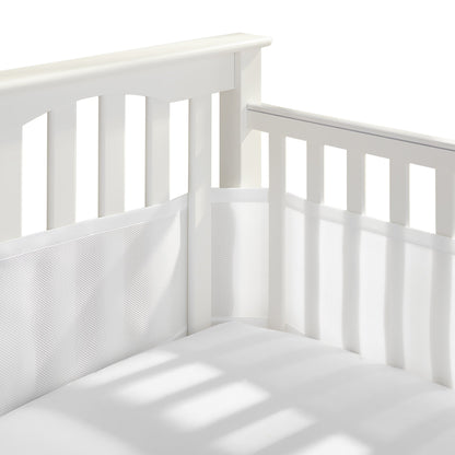 BreathableBaby Breathable Mesh Liner for Full-Size Cribs, Classic 3mm Mesh, White (Size 4FS Covers 3 or 4 Sides) 🍁 All In One Marketplace Canada