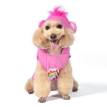 Sweat à capuche sans manches pour chien Care Bear pour Halloween, modèle « Toubisou » - Costumes d'Halloween sous licence officielle pour chiens, taille L