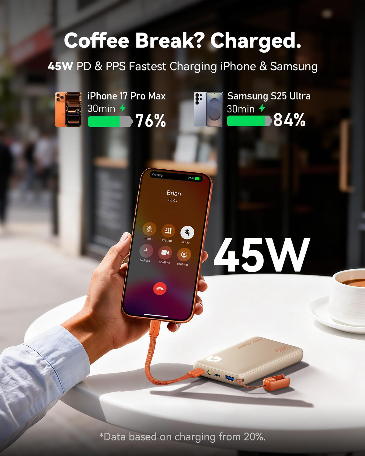 INIU 45W Fast Charging Power Bank, Smaller 10000mAh Travel Portable Charger