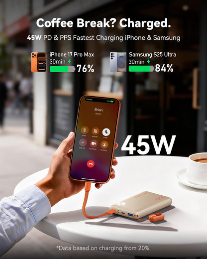 INIU 45W Fast Charging Power Bank, Smaller 10000mAh Travel Portable Charger