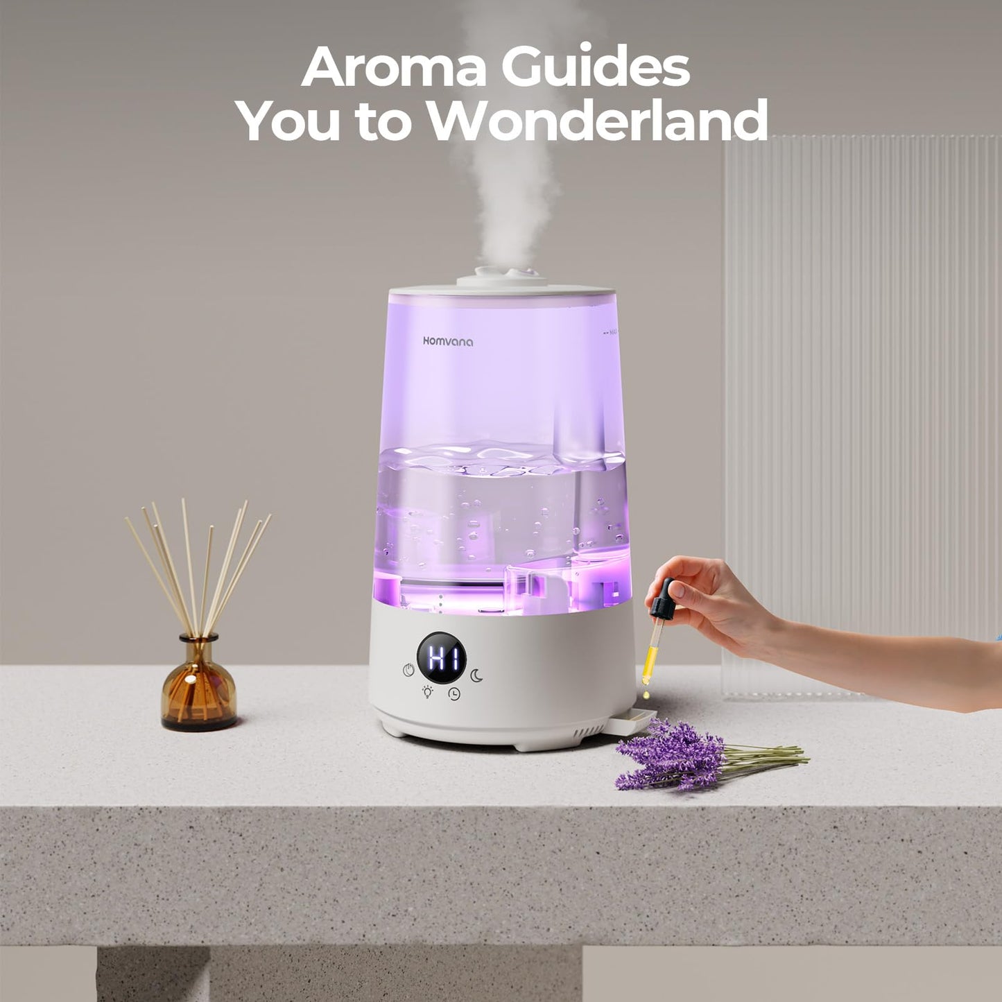 Homvana 3.6L Top-Fill Humidifiers for Bedroom Home, 360° Cool Mist, 16dB 🍁 All In One Marketplace Canada