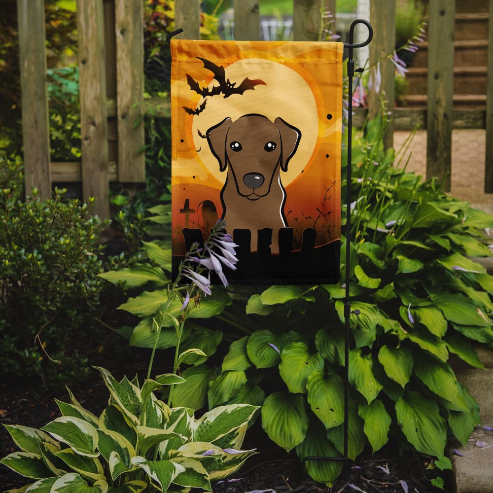 Caroline's Treasures BB1792GF Halloween Chocolate Labrador Garden Size Flag, Small, Multicolor