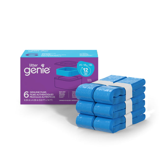 Litter Genie Standard Sqaure Refill Bags, 6-Pack, 84 ft of Continuous Film Litter Genie