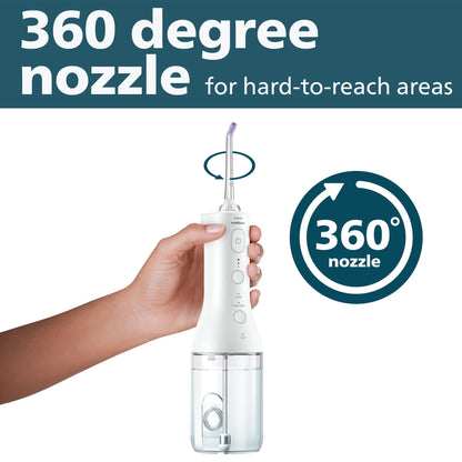 Philips Sonicare Power Flosser 3000 Cordless, Oral Irrigator Quad Stream technology and whisper quiet, White, HX3826/21 🍁 All In One Marketplace Canada